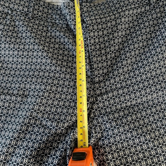 Sfera by El Corte Inglés blue patterned women Capri pants sz 10 - Picture 7 of 8